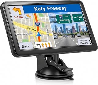 GPS Navigator for Car Truck RV, 7" Touchscreen, 2026 Maps (Blue) | HD Touchscreen,7" GPS Navigator for Car, Truck & RV with 2026 Maps, Truck Routing, Voice Guidance and Free Updates.