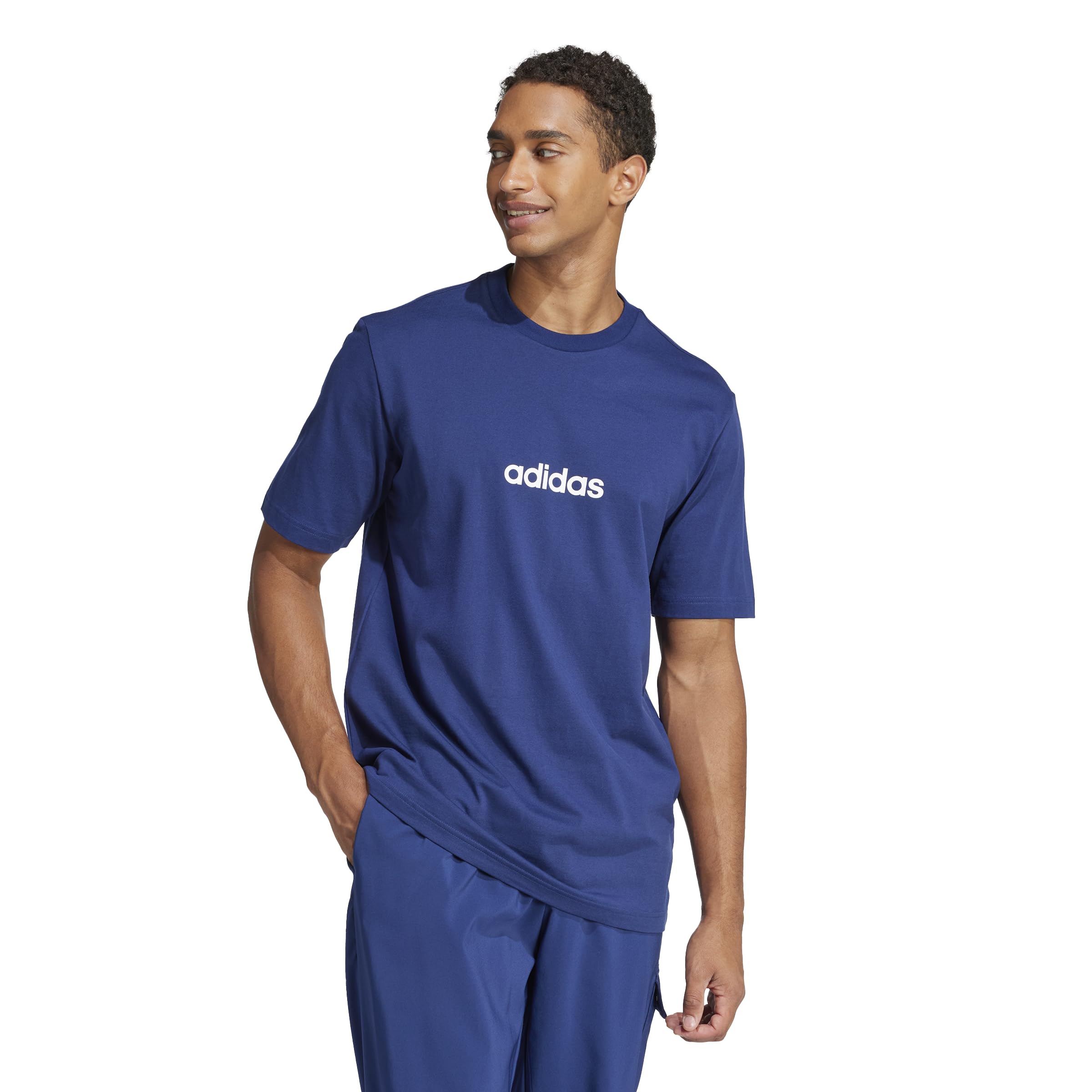 adidas Men's Essentials Linear Single Jersey T-Shirt