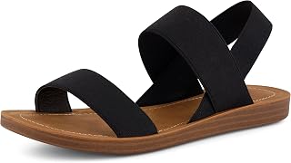 CUSHIONAIRE Women's Ina stretch sandal +Memory Foam
