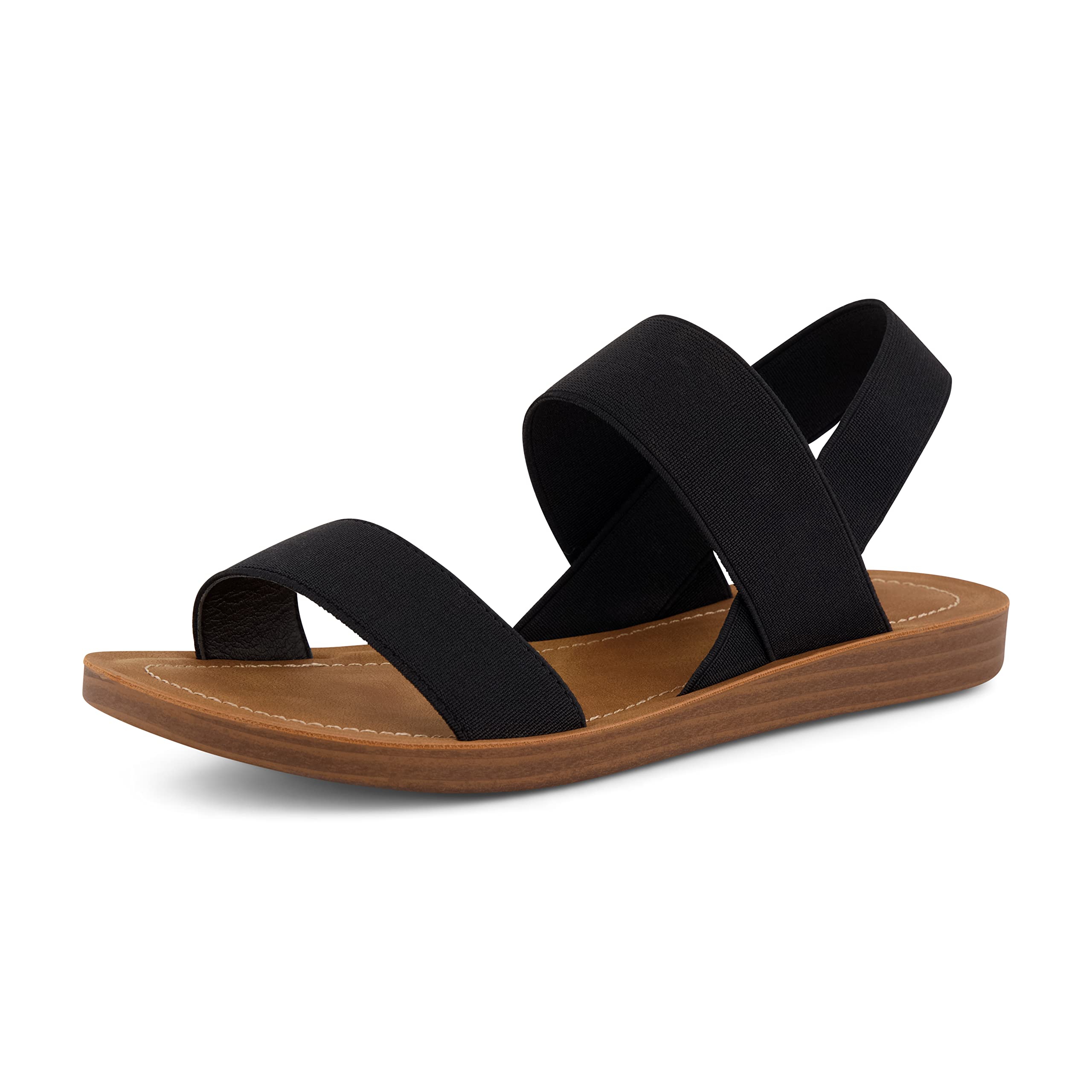 CUSHIONAIRE Women's Ina stretch sandal +Memory Foam