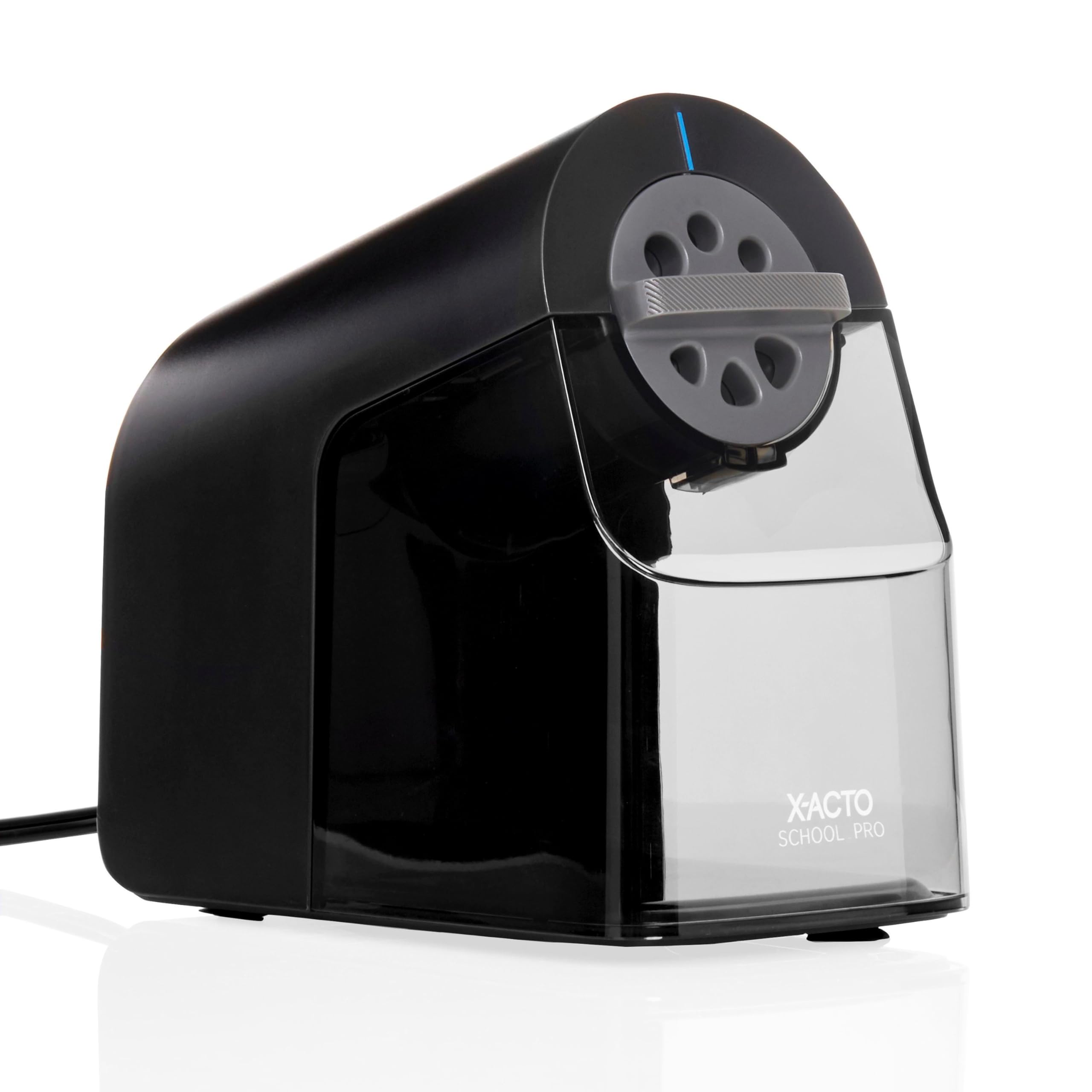 X-ACTO Pencil Sharpener, School Pro Electric Sharpener, Black, With Six Size Dia