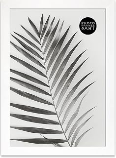 pf+a REAL GLASS Premium White A4 Picture Photo Frame Wall Tabletop