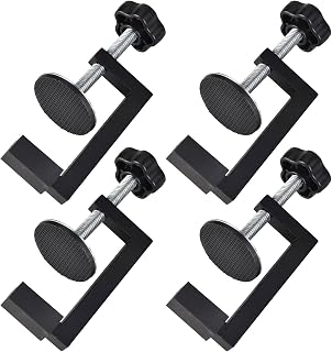4 Pieces 10-57 mm Heavy Duty and Easy to Use Mini Greenhouse Seal, Compact and Portable, Wood Table Clamping, for Welding, Joinery, Building (Black)