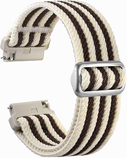 WOCCI Soft Nylon Fabric Watch Straps with Slide Buckle, Fit Small and Large Wrists, Band Width 18mm 20mm 22mm 24mm