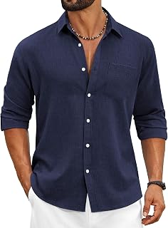 COOFANDY Western Button Down Shirt Men