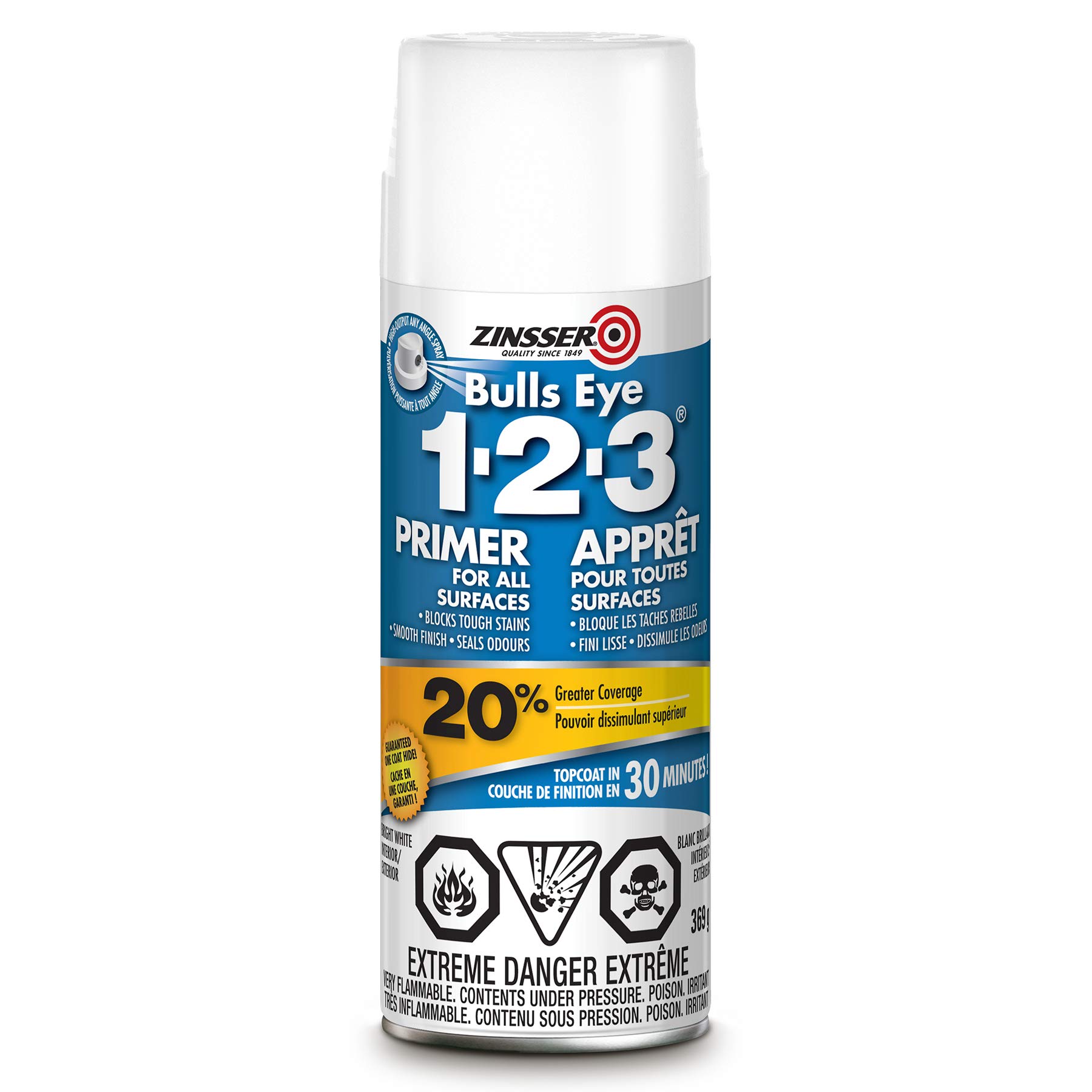 Zinsser Bulls Eye 1-2-3 Water-Base Primer in White 369g