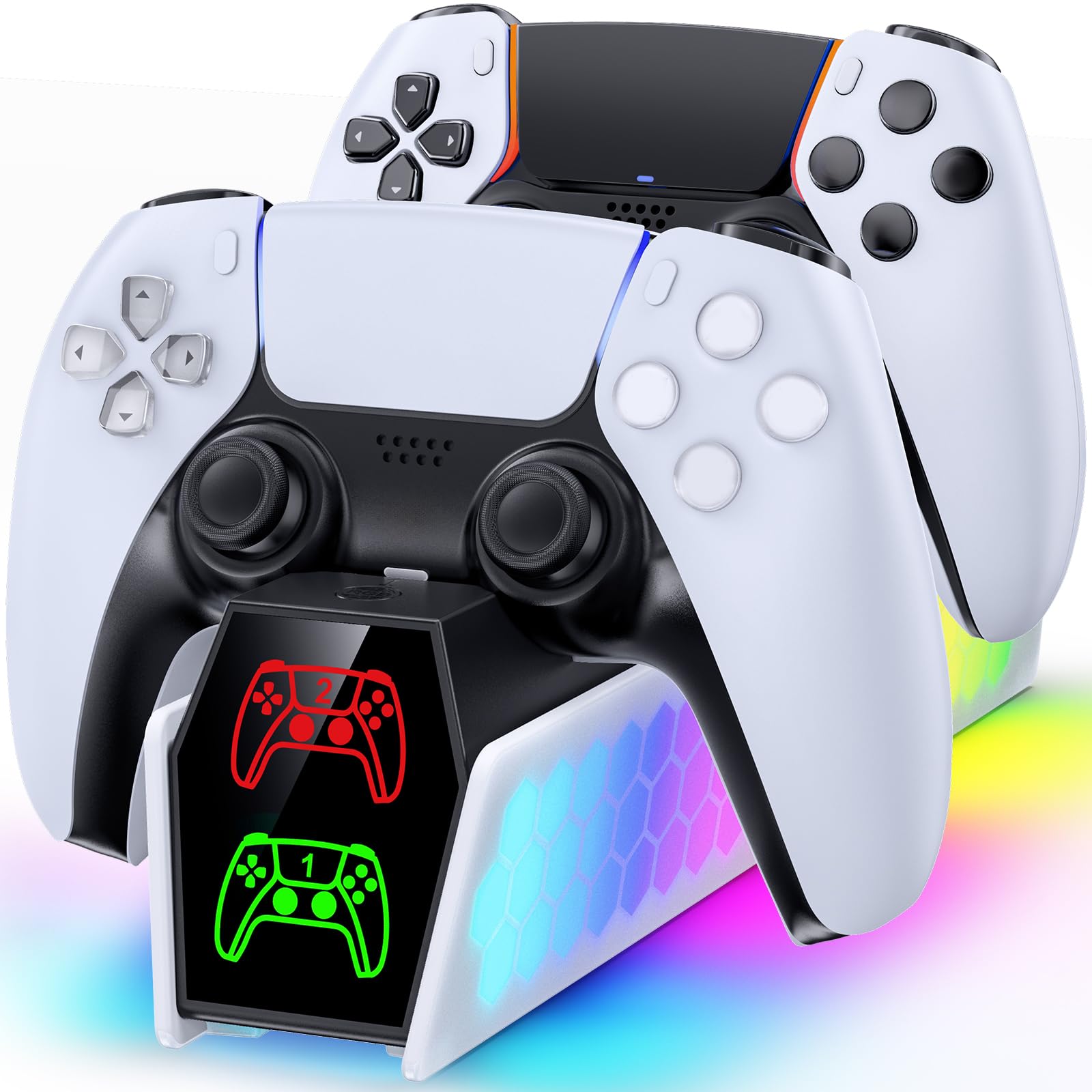 PS5 Controller Charger Station Compatible with Original & Edge Controllers, PS5 