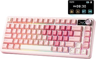 YUNZII B75 PRO MAX 75% Mechanical Keyboard (Pink Heart, Candy Switch)