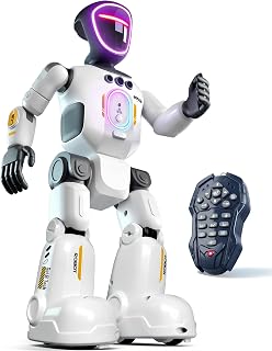 HQXBNBY Robot Toy for Kids, Voice Recording&Playback Remote Control Robot | LED Faces Interactive Kids Toy with Gesture Sensing, Music Walking Dancing Birthday Gift for 4 5 6 7 8 9 10 12 Year Old Boys