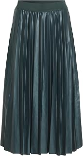 VILA Vinitban Pleated Midi Skirt