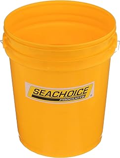 Seachoice 5-Gallon Plastic Bucket w/Metal Handle, Yellow