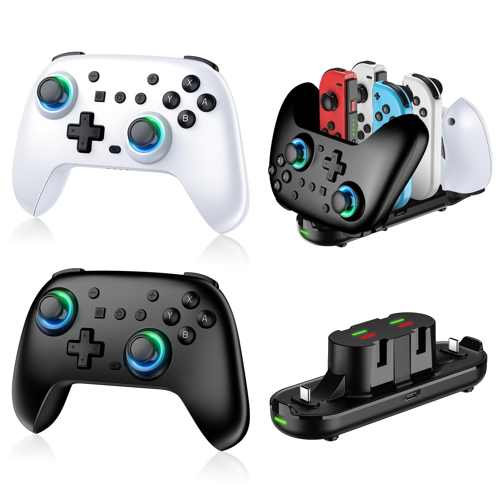 Switch Controllers 2 Pack with Charging Dock, Switch 2 Controller for Nintendo S