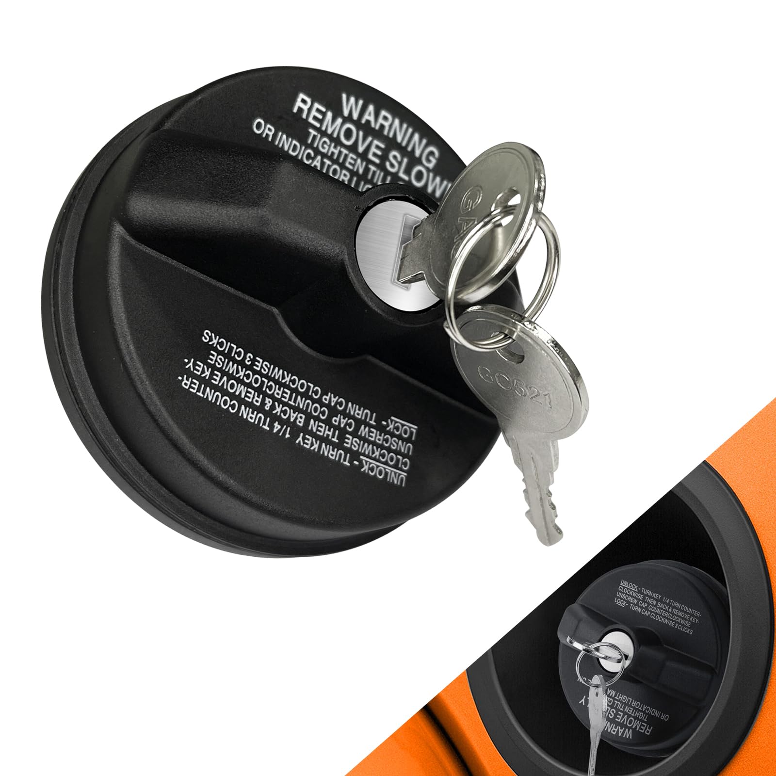 SamWinGear Gas Cap Lock, Locking Gas Cap with Key for Toyota 4Runner Tacoma Hond