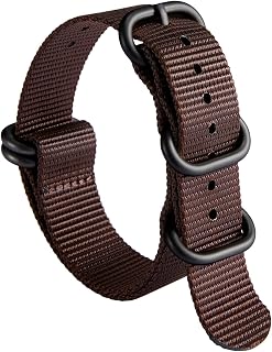 BINLUN Nylon Watch Strap 18/19/20/21/22/23/24mm Premium Ballistic Multicolor Watch Band Replacement for Men Women with Heavy Duty 5 Rings Stainless Steel Buckle