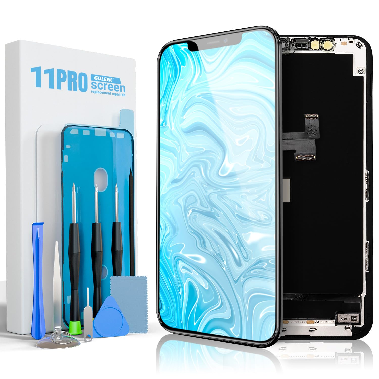 Display for iPhone 11 Pro 5.8 Inch LCD Screen Replacement Touch Screen with 3D T