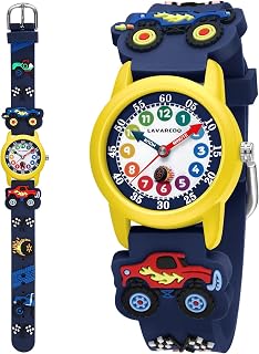 VTAIGE Kids Watch, Cute 3D Cartoon Toddler Watches, Waterproof Analog Learning-to-Tell-Time Watch with Soft Silicone Band – Fun Educational Gift for Boys & Girls Ages 3-8