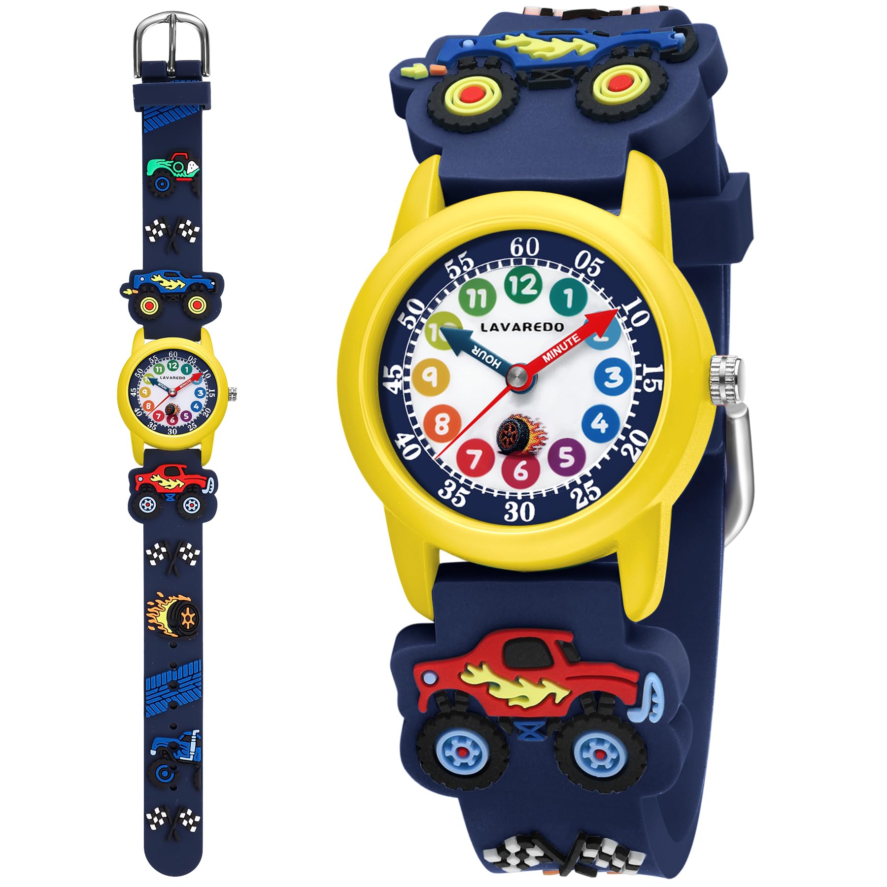 VTAIGE Kids Watch, Cute 3D Cartoon Toddler Watches, Waterproof Analog Learning-t