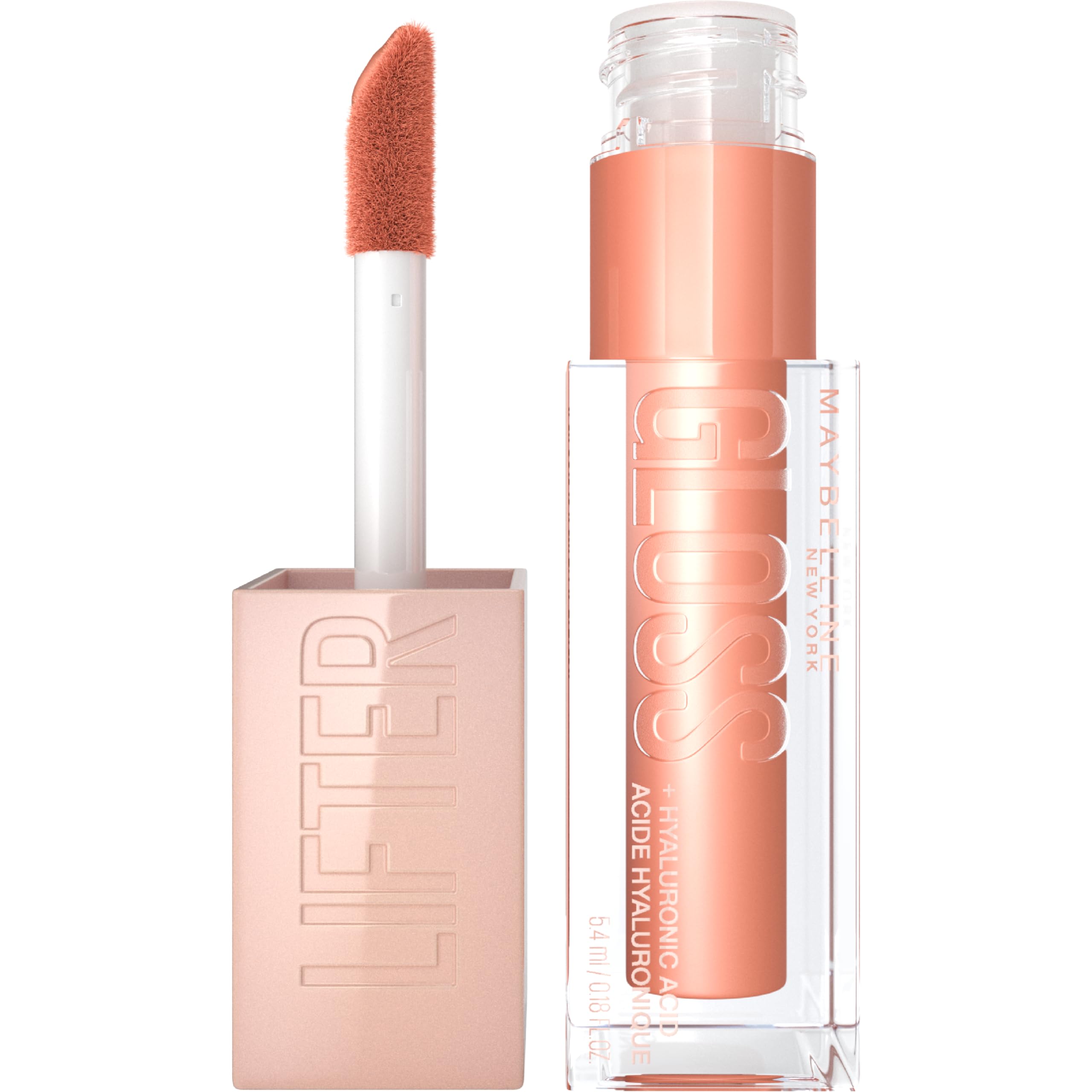 Maybelline Lifter Gloss, Hydrating Lip Gloss with Hyaluronic Acid, High Shine fo