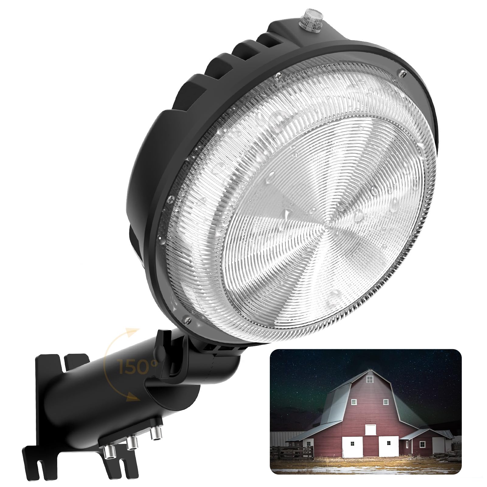 toberich 150W LED Barn Light Dusk to Dawn, 20000LM Outdoor Yard Light 6500K | Ul