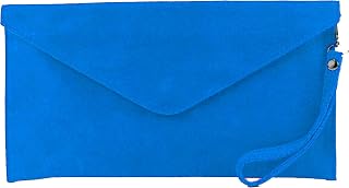 modamoda de - T106 - Italian clutch evening bag made of suede upper