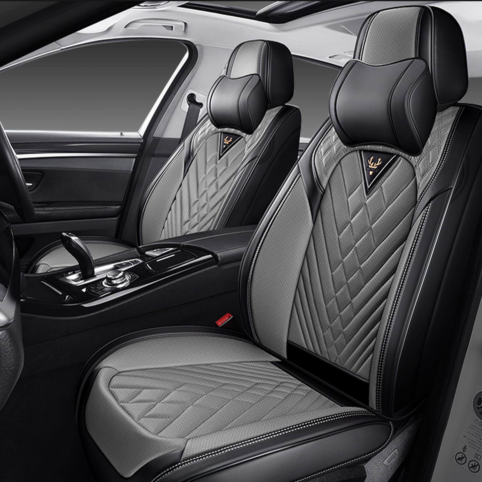 Car Seat Covers Front Seats for Toyota bZ4X 2023-2026, Waterproof Nappa Leather 