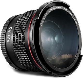 Altura Photo 58mm 0.35x Fisheye Wide Angle Lens with Macro for Canon DSLR | Fish Eye Lens for Canon Rebel T7, T6, SL1, SL3 & More