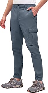 PULI Hiking Pants for Men Cargo Joggers Tapered Outdoor