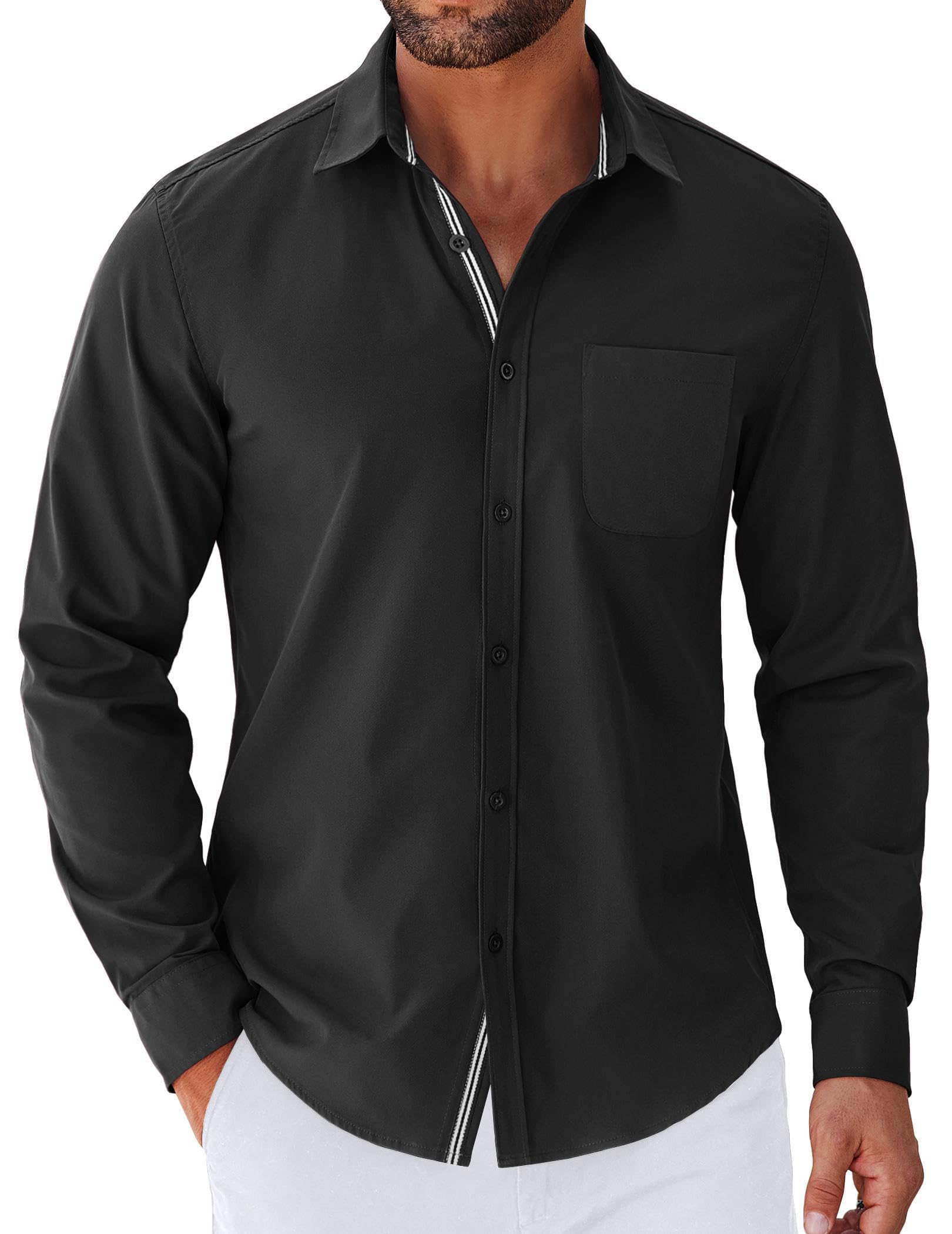 Coofandy Men's Ztj009472 Button Down Shirt (Pack of 1)