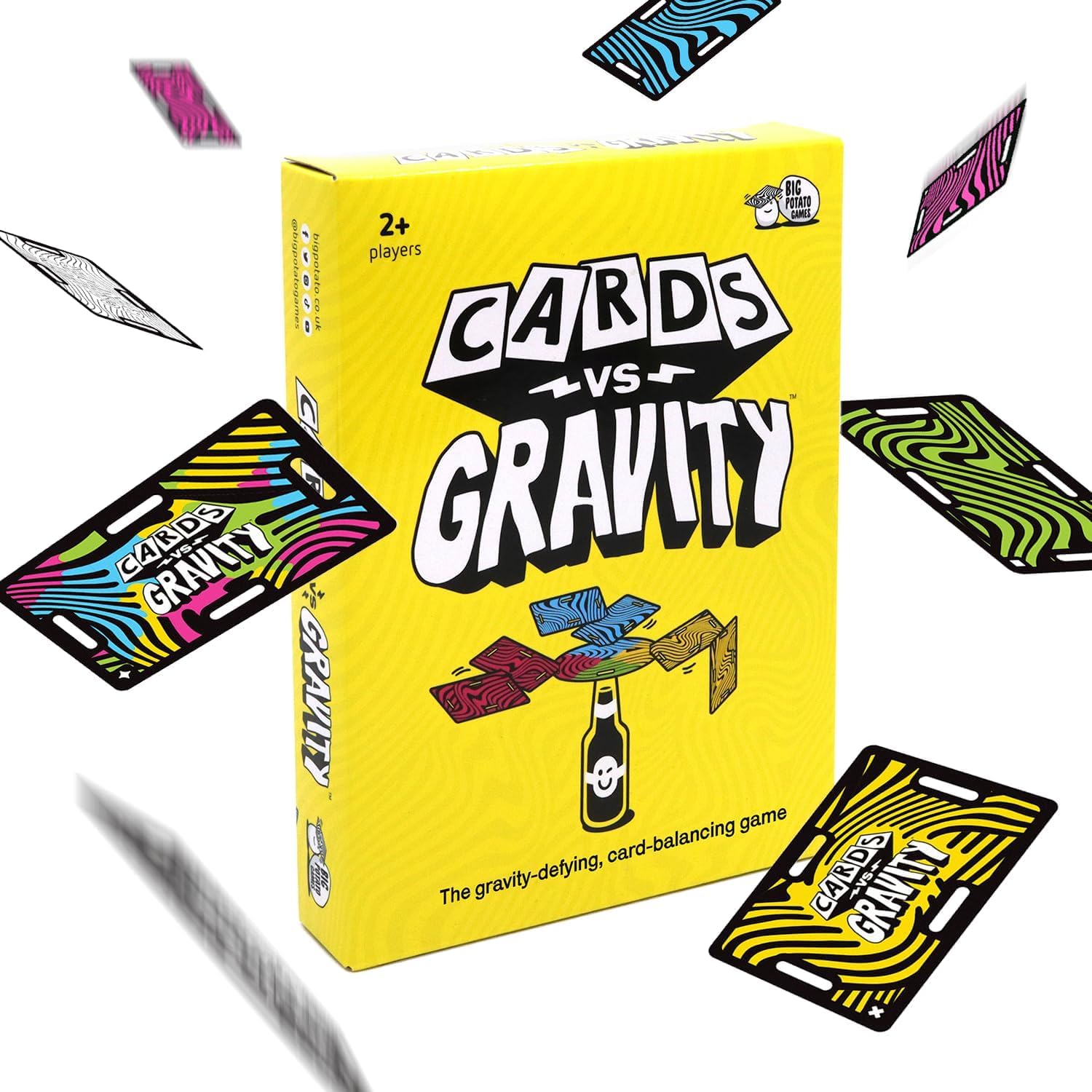 Big Potato Cards vs Gravity – Card-Balancing Travel Game, 2+ Players | Includes 