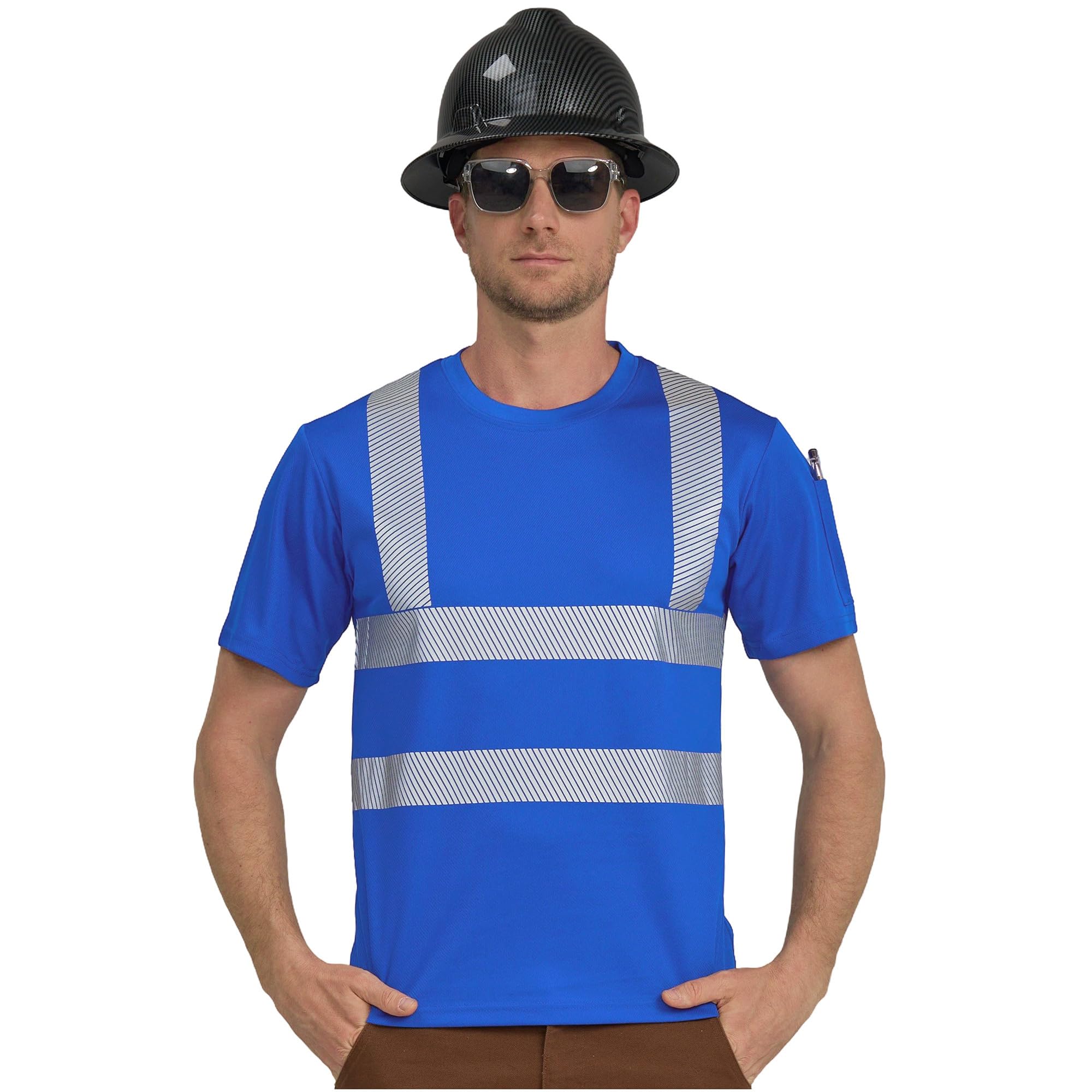 AYKRM Safety High Visibility Long Sleeve Construction Work Shirts Class 3 Workwe