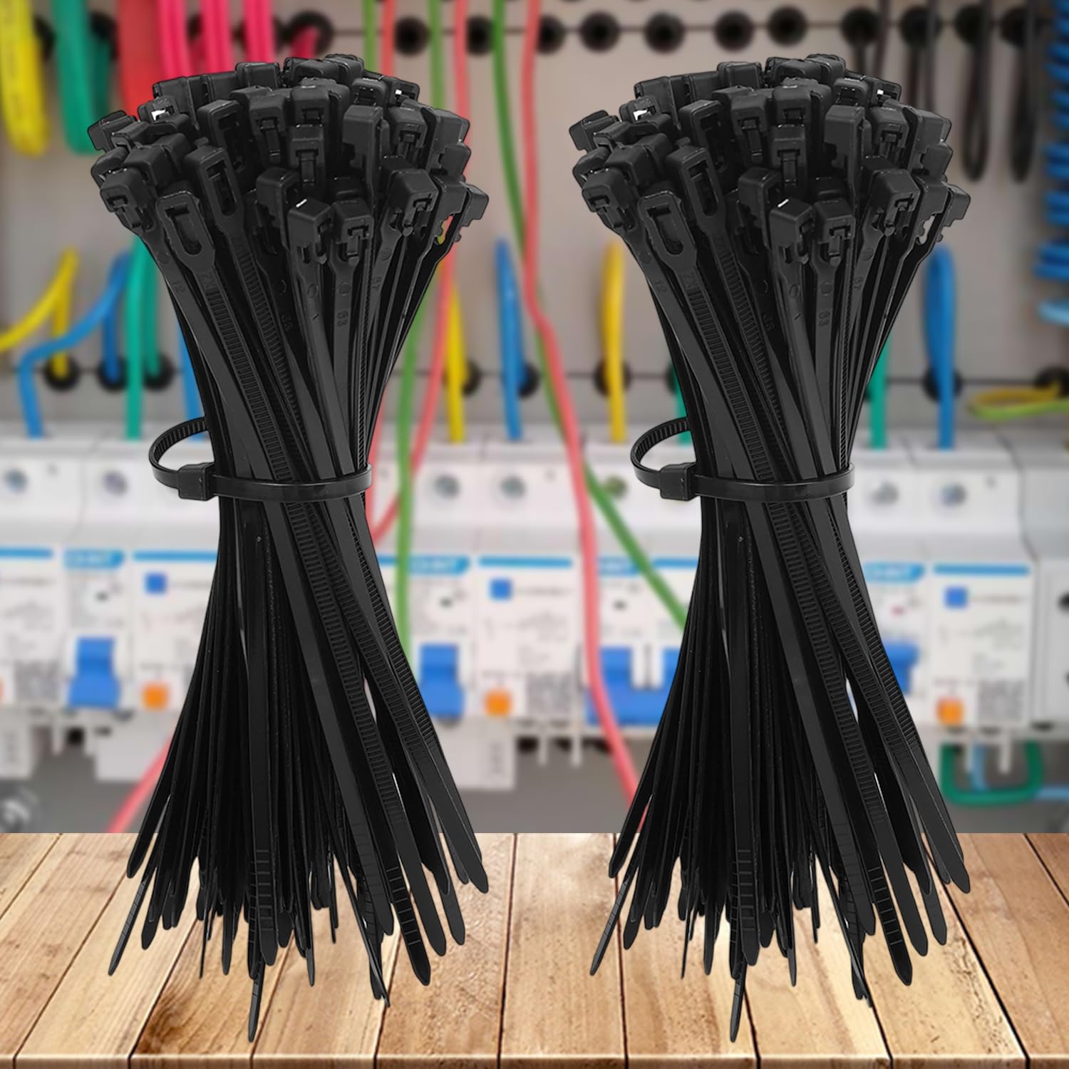 100 Pcs Nylon Cable Ties Colorful Removable Cable Ties with Plastic Self-Locking
