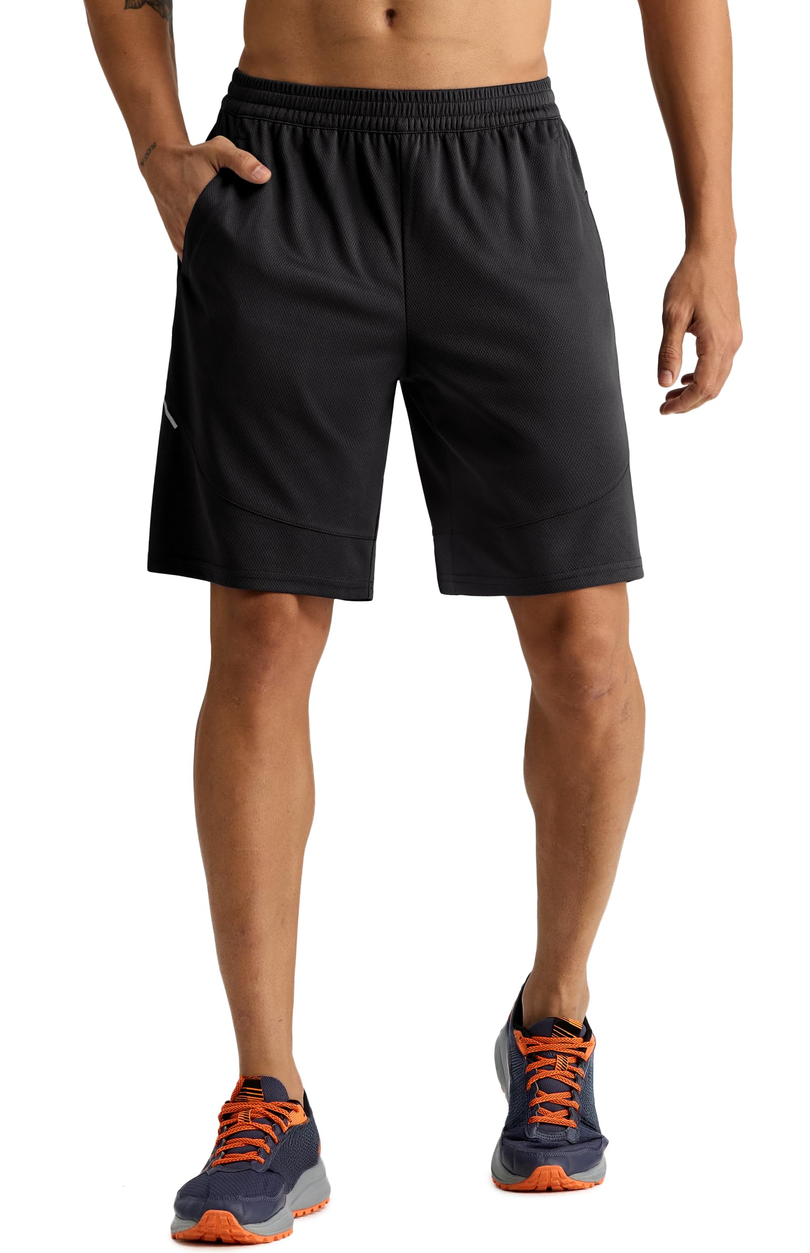 MIER Mens Athletic Shorts 9 Inch - Mesh Basketball Gym Shorts with Pockets
