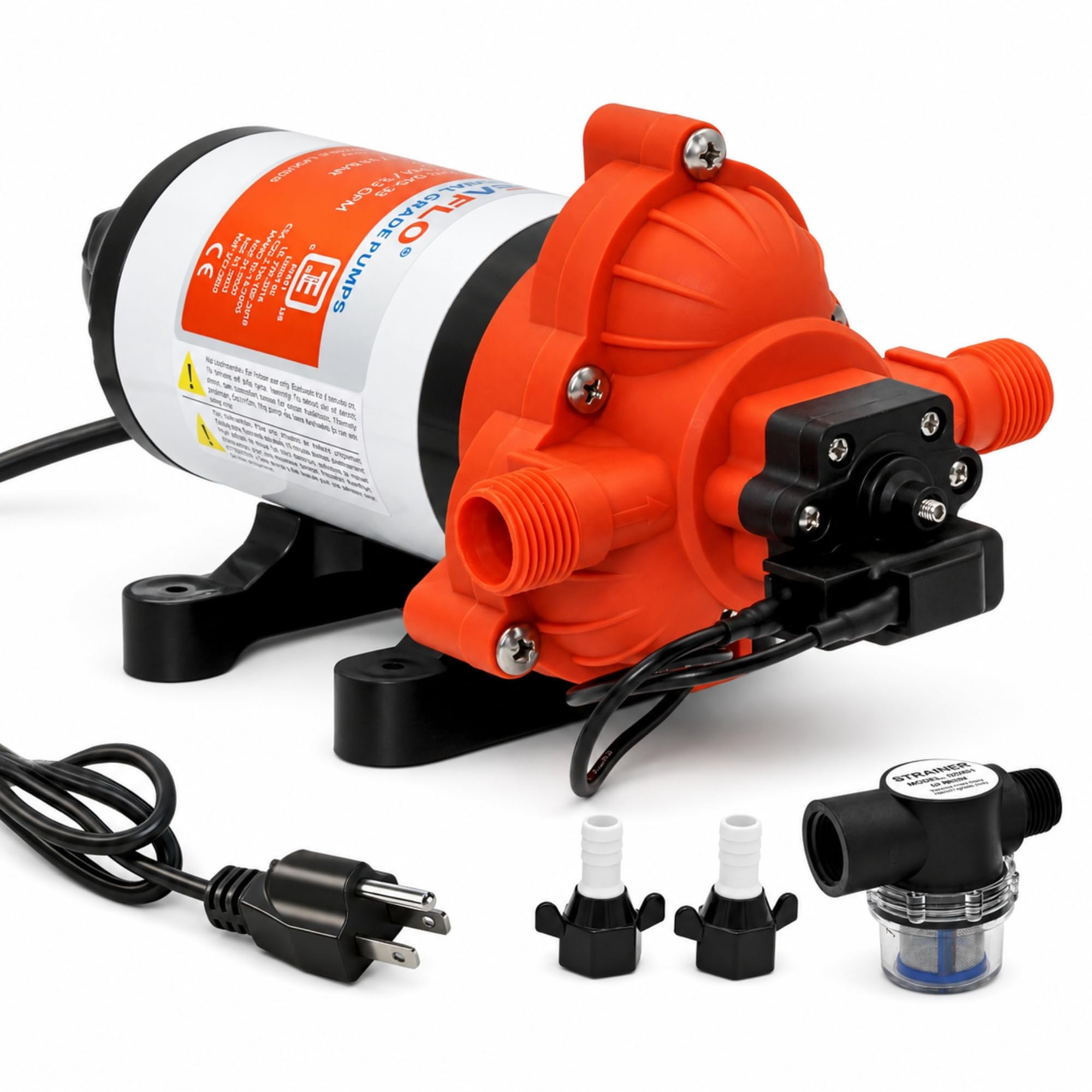 SEAFLO 33 Series 110V/115V AC Fresh Water Pump, 3.3 GPM 45 PSI Self-Priming Pres