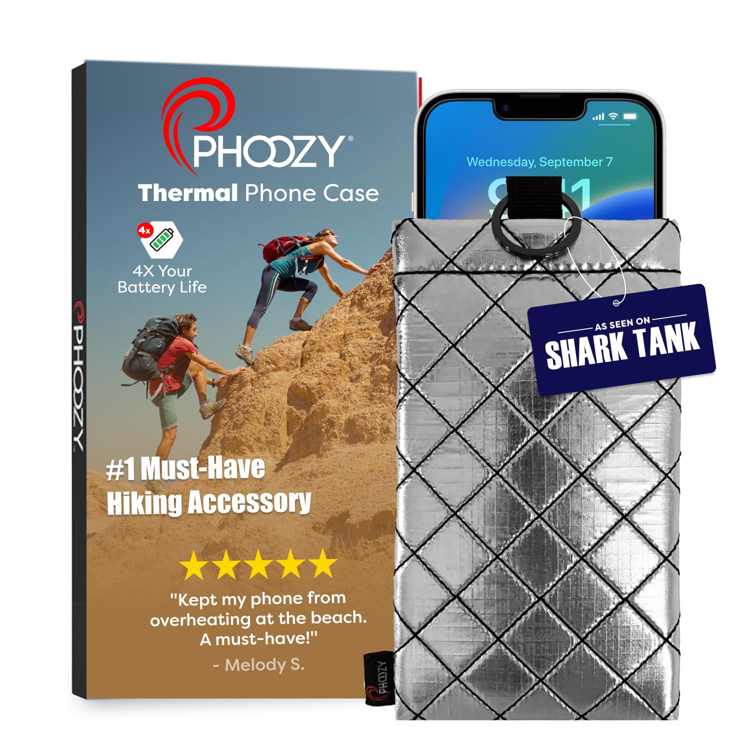 PHOOZY Apollo II Thermal Phone Case with NASA-Derived Technology - Extends Batte