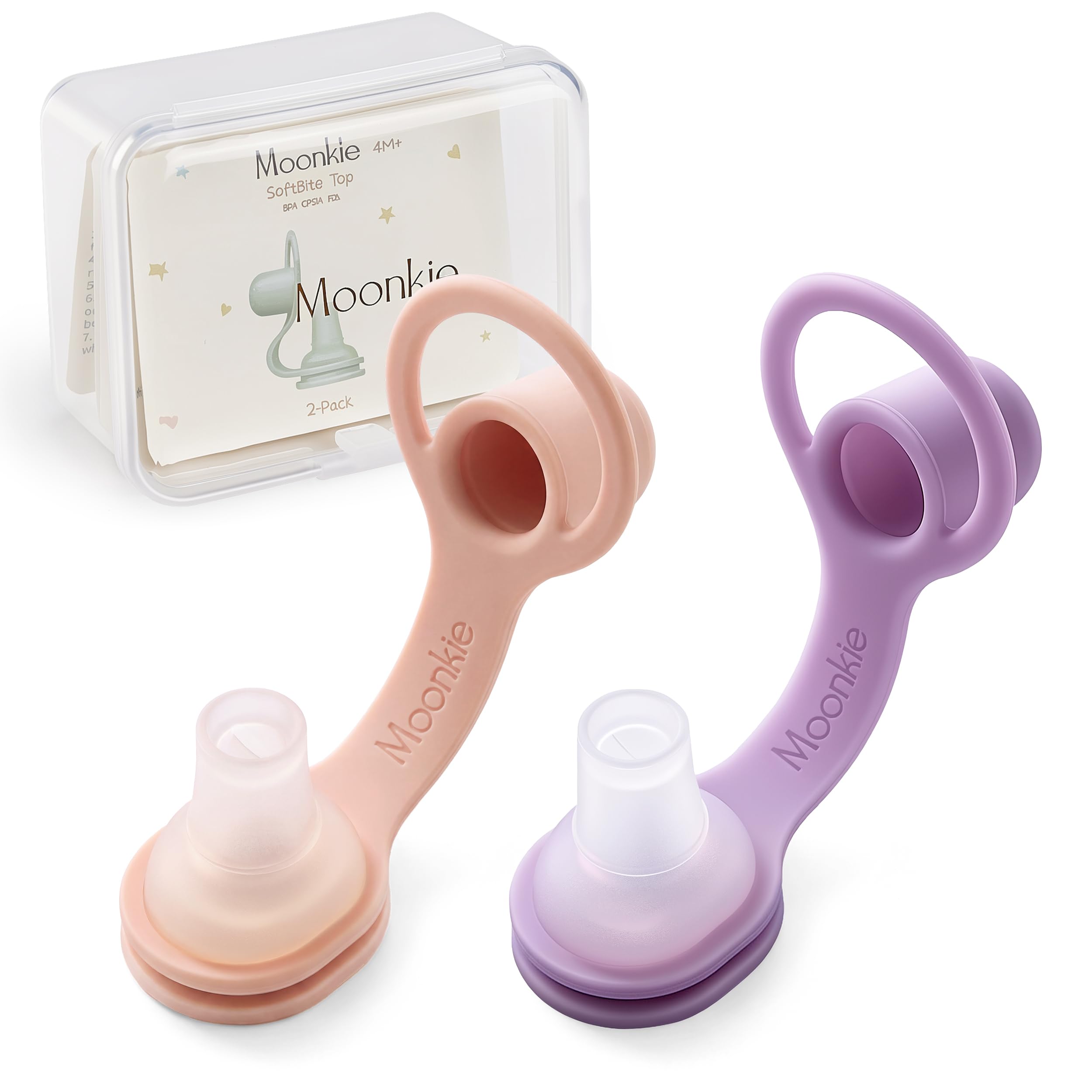 Moonkie Baby Food Pouch Topper: Flow-Control Design Reduces Food Squirts | BPA-F