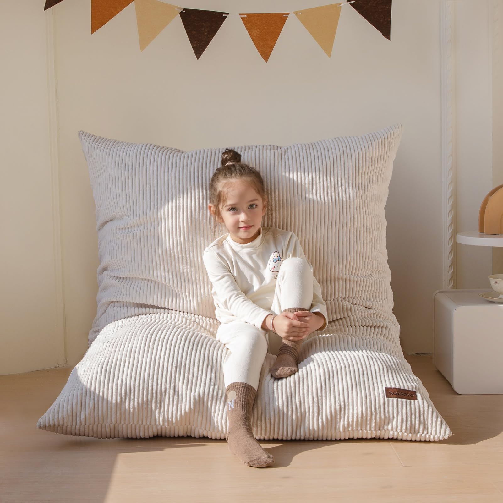 MAXYOYO 3 in 1 Kids Bean Bag Chair Bed, Convertible Chair from Bean Bag to Loung