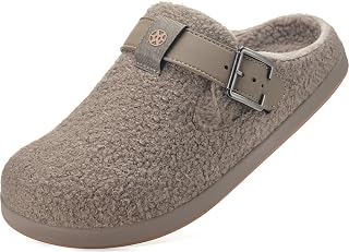 Sisttke Women's Men's Winter Slippers Fur Clogs and Warm Mules