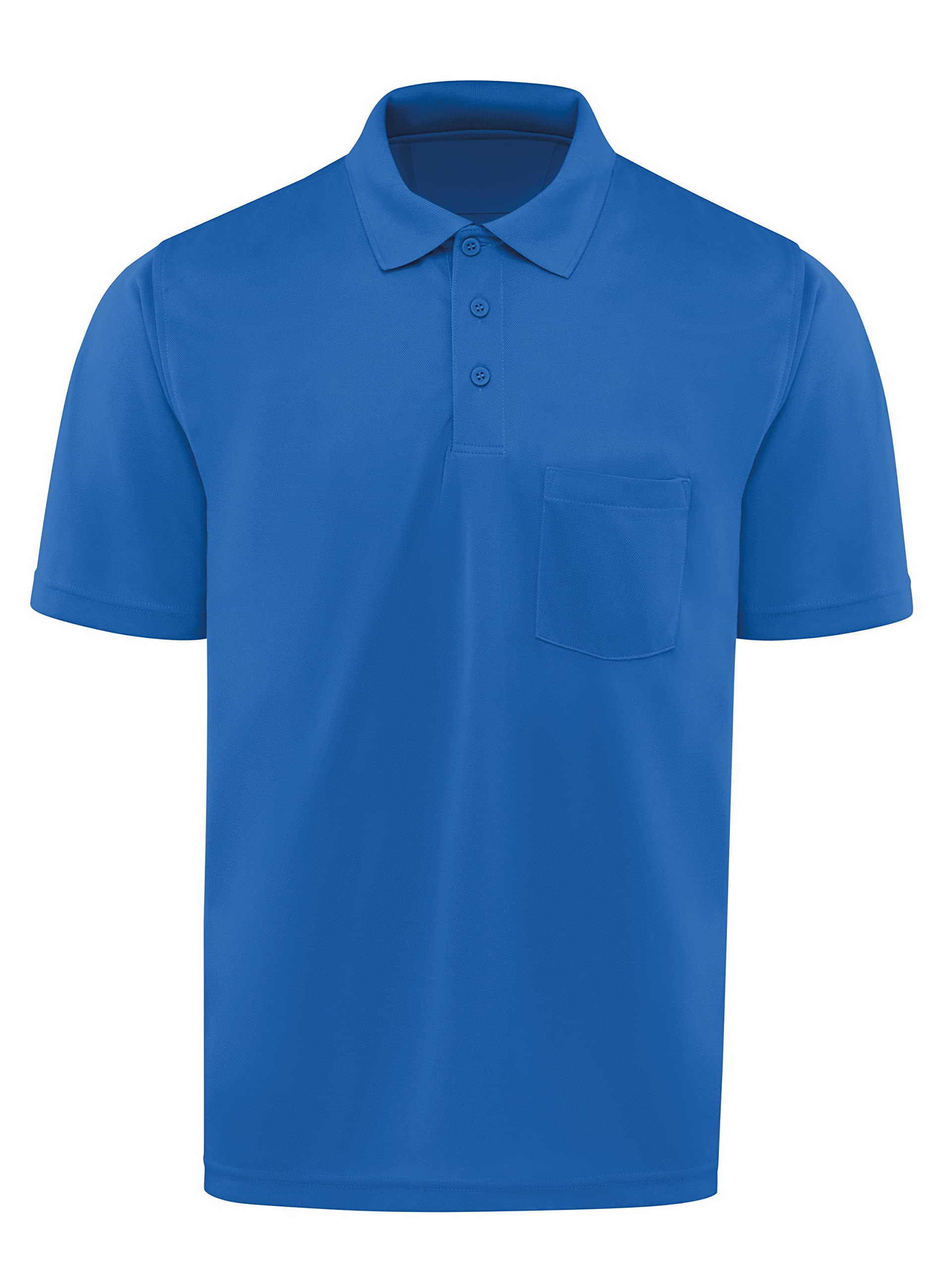 Red Kap Mens Short Sleeve Performance Knit Pocket Coro Polo