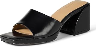 Amazon Essentials Women's Platform Mule Sandals with Sturdy Block Heel