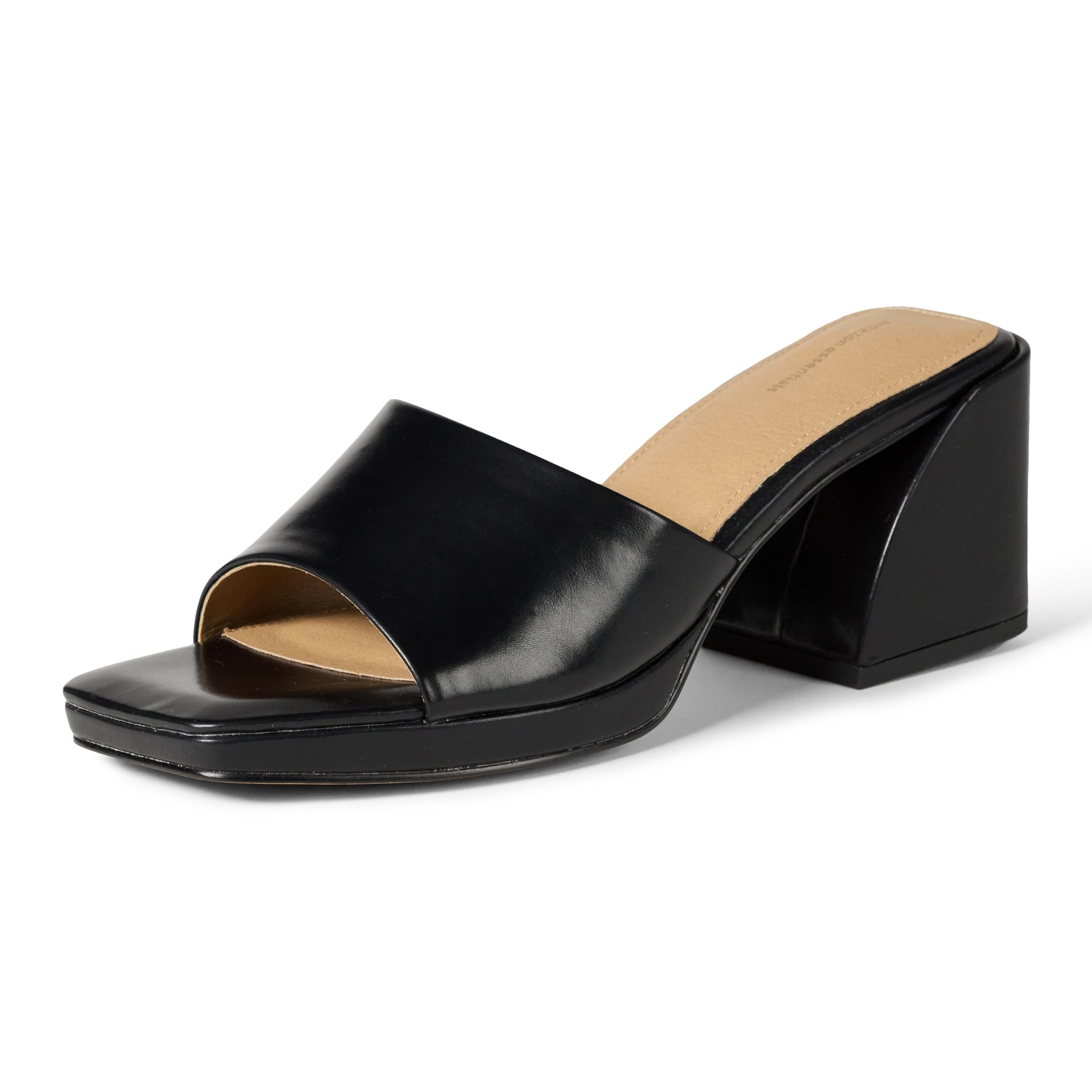 Amazon Essentials Women's Platform Mule Sandals with Sturdy Block Heel