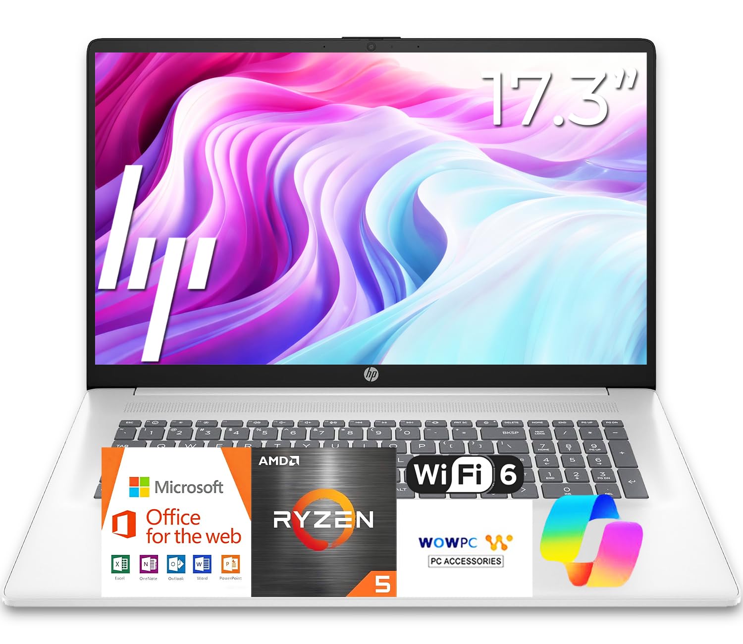 HP 17 inch Business Laptop Computer • 2026 Edition • Latest AMD Ryzen 5 CPU • 16