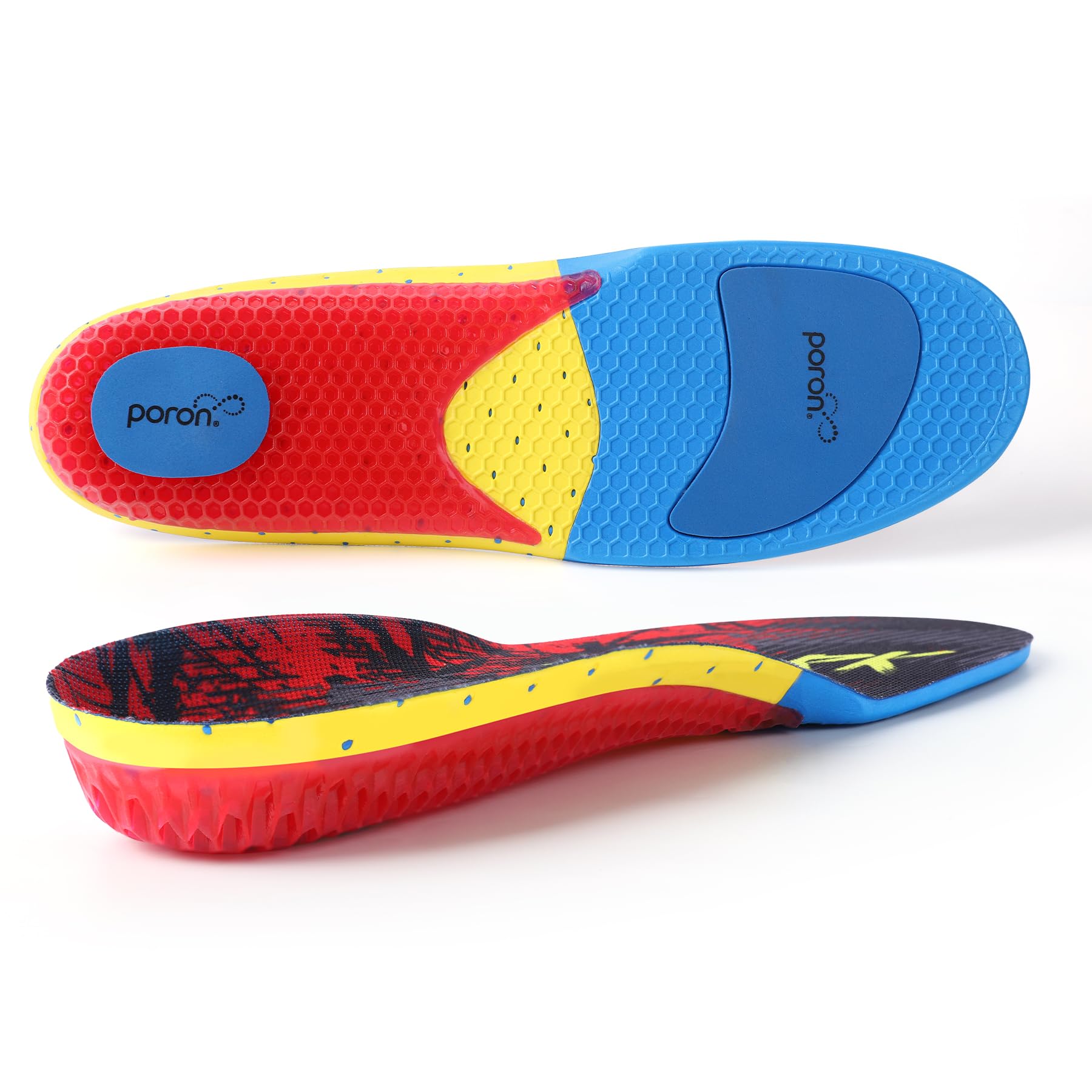 Work Boot Insoles for Men & Women, Foot Pain Relief (M10-10.5|W12-12.5) Red