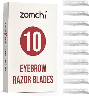 10PCS Replacement Razor Blades, Eyebrow Facial Refills