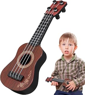 Toddmomy Kids Ukulele Toys 4 Strings Toddler Ukulele Kids Guitar Musical Instrument Early Education Toy for Toddler Beginners