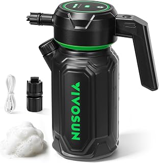 VIVOSUN Electric Foam Sprayer 0.5 Gallon with 2 Adjustable Foam Levels | Battery Powered Car Wash Foam Blaster, 4000mAh Rechargeable Cordless Foam Cannon for Cars, Patios, Grow Tents & Pet Bathing