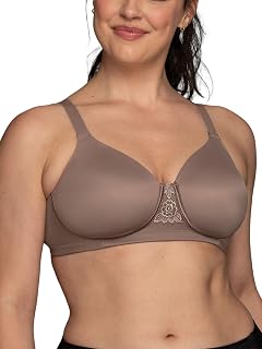 Vanity Fair Women's Full Figure Beauty Back Smoothing Bra, 4 Way Stretch Fabric, Lightly Lined Cups Up to H Molded Bra