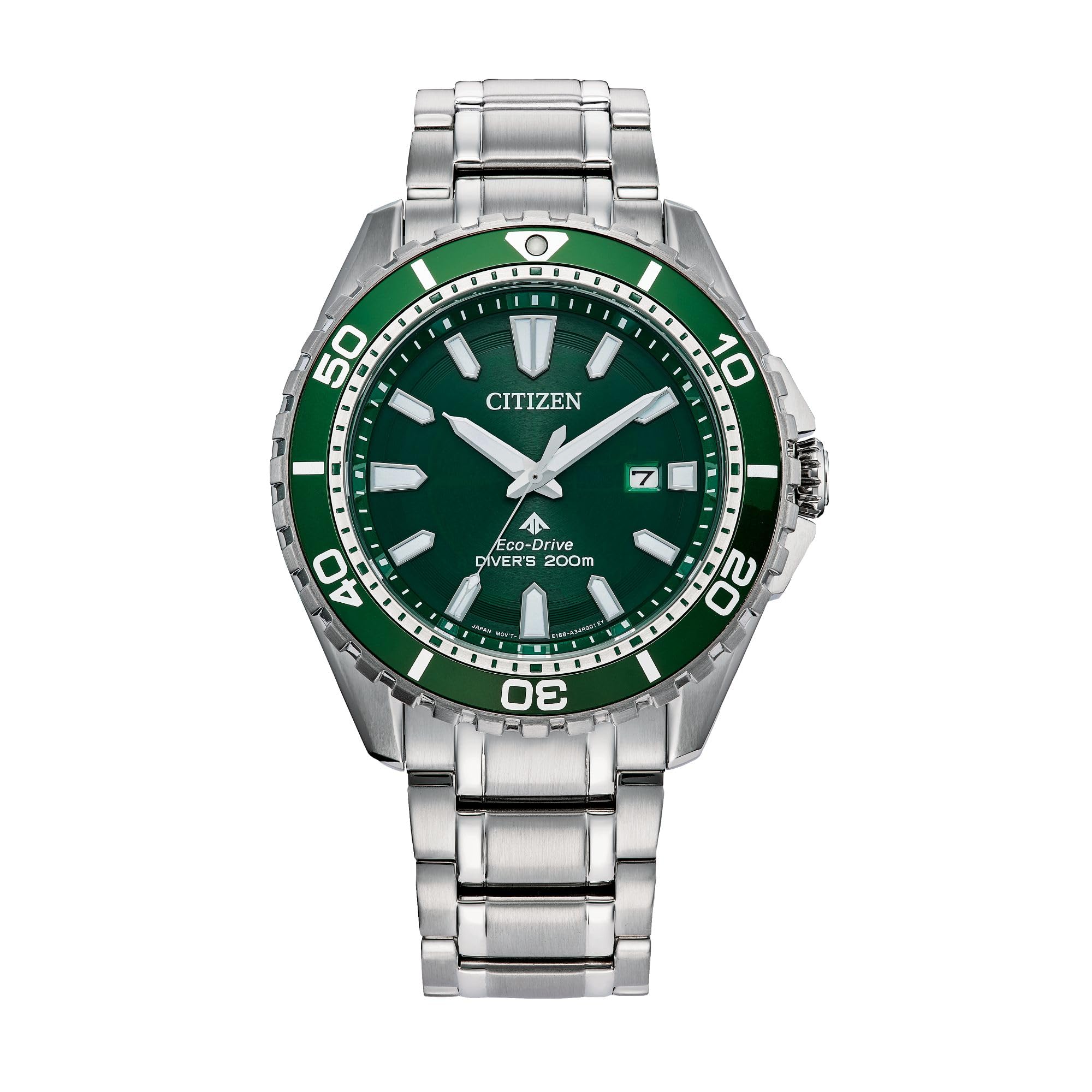 Citizen Men's Promaster Sea Eco-Drive Stainless Steel Watch, 3-Hand Date, One-Wa