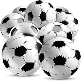 12-Pack Inflatable Soccer Balls 16-inch, Soccer Party Beach Balls Bulk | Beach Toys & Soccer Birthday Party Decorations & Party Favors for Kids, Goodie Bags Stuffers