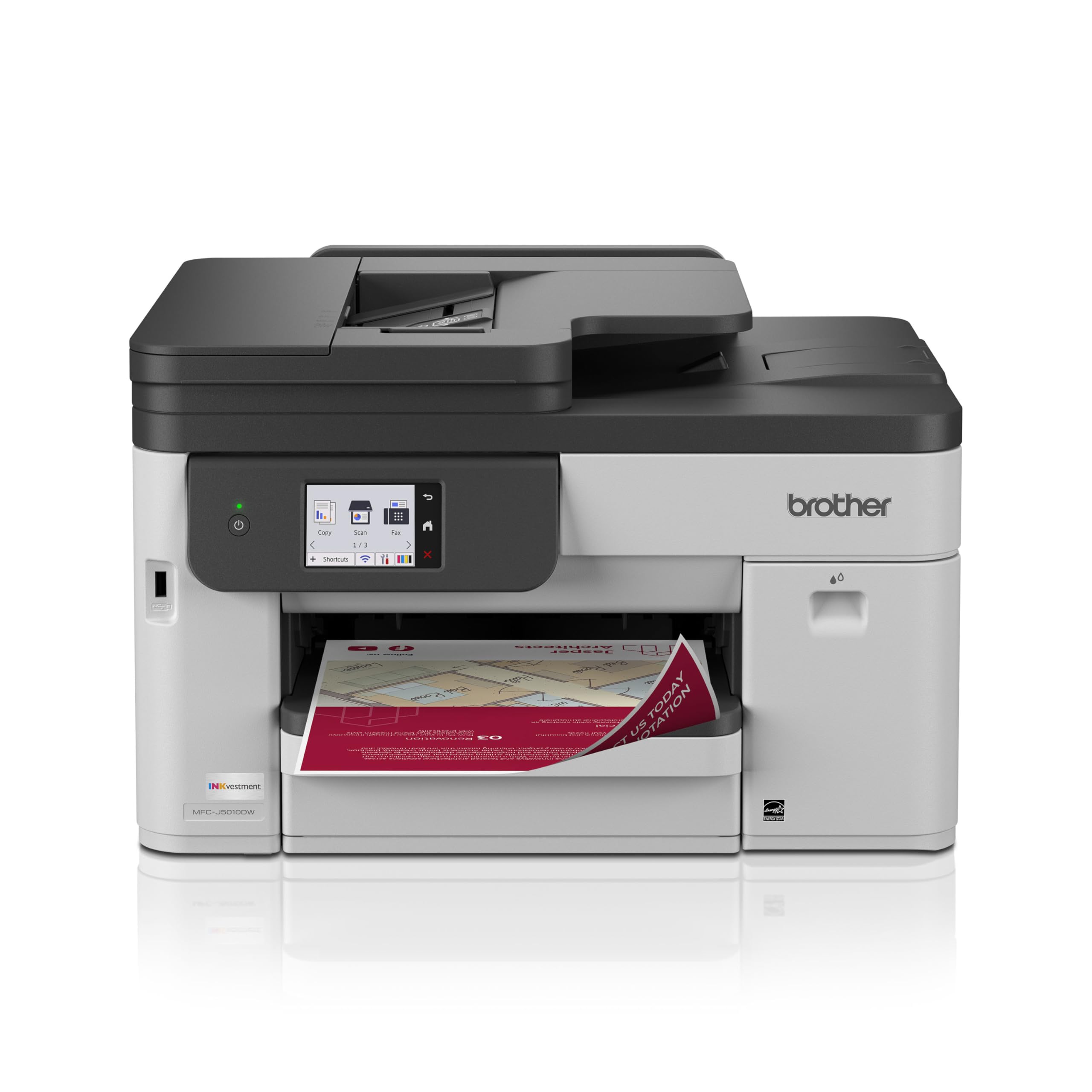 Brother INKvestment 5010 Wireless Color Inkjet All-in-One Printer with Automatic