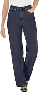 Woman Within Perfect Relaxed All-Cotton Denim Five-Pocket Jeans